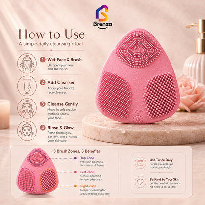 Brenza Skinpod Silicone Facial Cleansing Brush